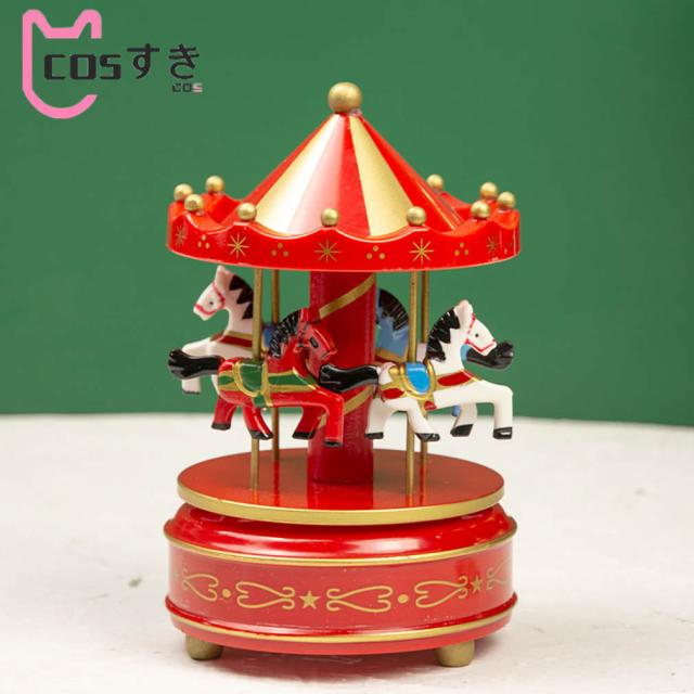 メリーゴーランド オルゴール 置物 オルゴール付き 天空の城 回転木馬